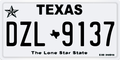 TX license plate DZL9137