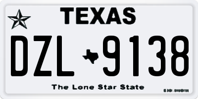 TX license plate DZL9138