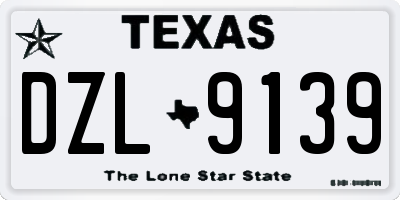 TX license plate DZL9139