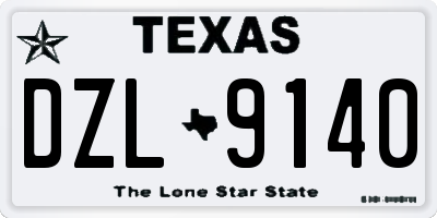 TX license plate DZL9140