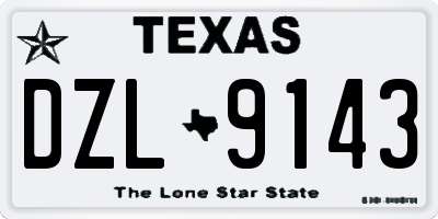 TX license plate DZL9143