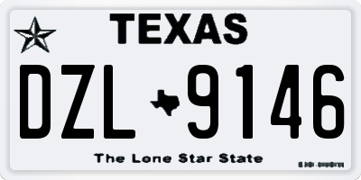 TX license plate DZL9146