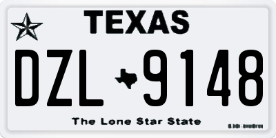 TX license plate DZL9148