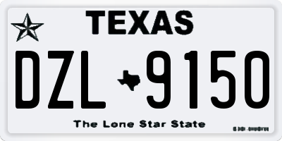 TX license plate DZL9150
