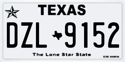 TX license plate DZL9152