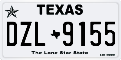 TX license plate DZL9155