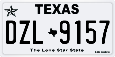 TX license plate DZL9157