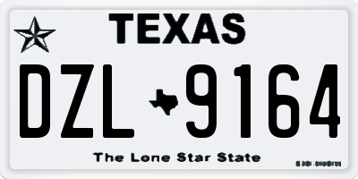TX license plate DZL9164