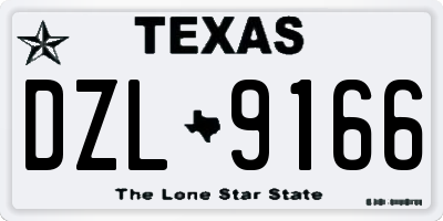 TX license plate DZL9166