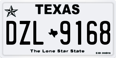 TX license plate DZL9168