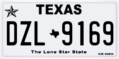 TX license plate DZL9169