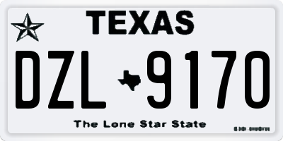 TX license plate DZL9170