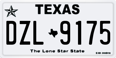 TX license plate DZL9175