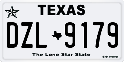 TX license plate DZL9179