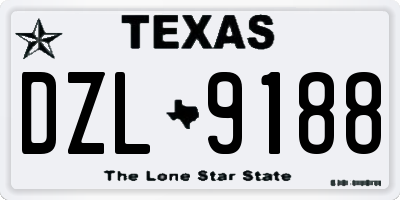 TX license plate DZL9188