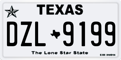 TX license plate DZL9199
