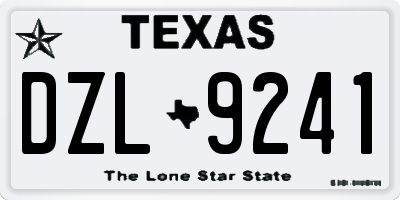 TX license plate DZL9241