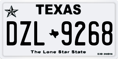 TX license plate DZL9268