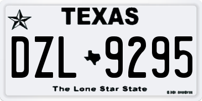 TX license plate DZL9295