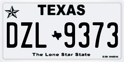 TX license plate DZL9373