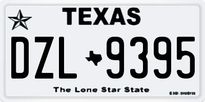 TX license plate DZL9395