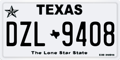 TX license plate DZL9408