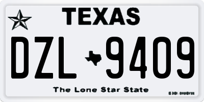 TX license plate DZL9409
