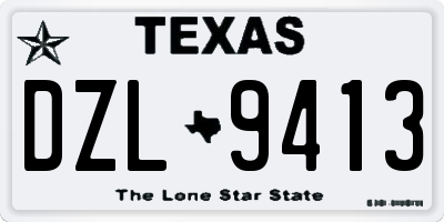 TX license plate DZL9413