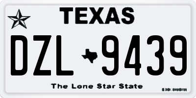 TX license plate DZL9439