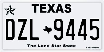 TX license plate DZL9445