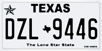 TX license plate DZL9446