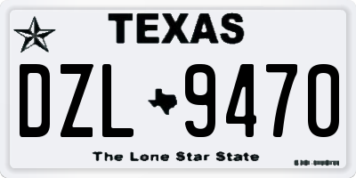 TX license plate DZL9470