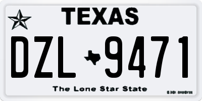 TX license plate DZL9471