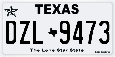 TX license plate DZL9473