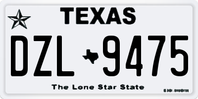 TX license plate DZL9475