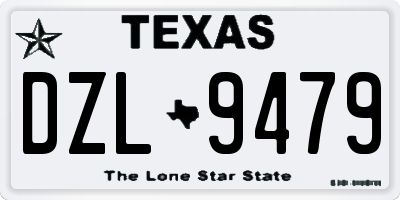 TX license plate DZL9479
