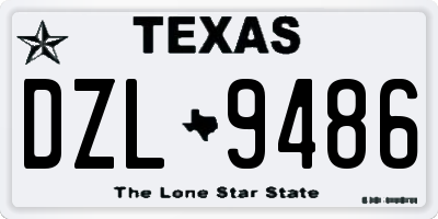 TX license plate DZL9486