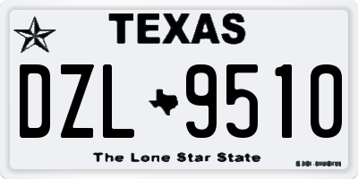 TX license plate DZL9510