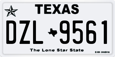 TX license plate DZL9561