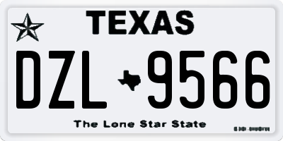 TX license plate DZL9566