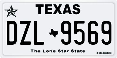 TX license plate DZL9569