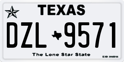 TX license plate DZL9571