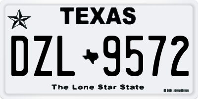TX license plate DZL9572