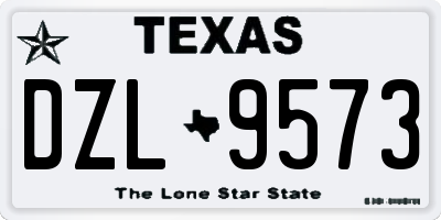 TX license plate DZL9573