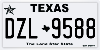 TX license plate DZL9588