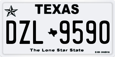 TX license plate DZL9590