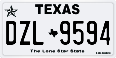 TX license plate DZL9594