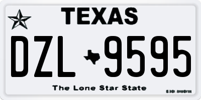 TX license plate DZL9595