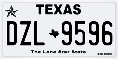 TX license plate DZL9596