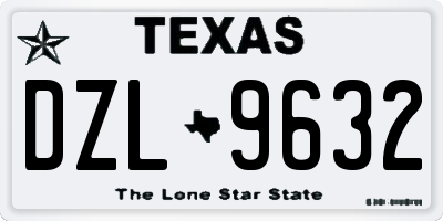 TX license plate DZL9632